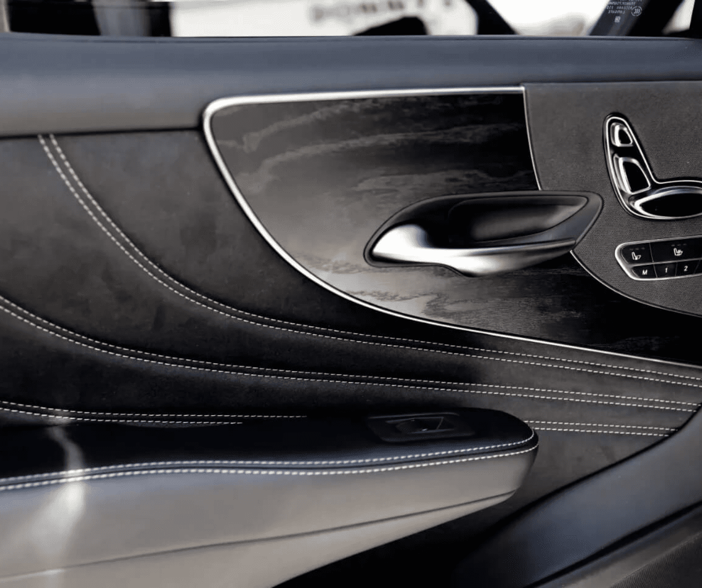 door panel upholstery on Lexus